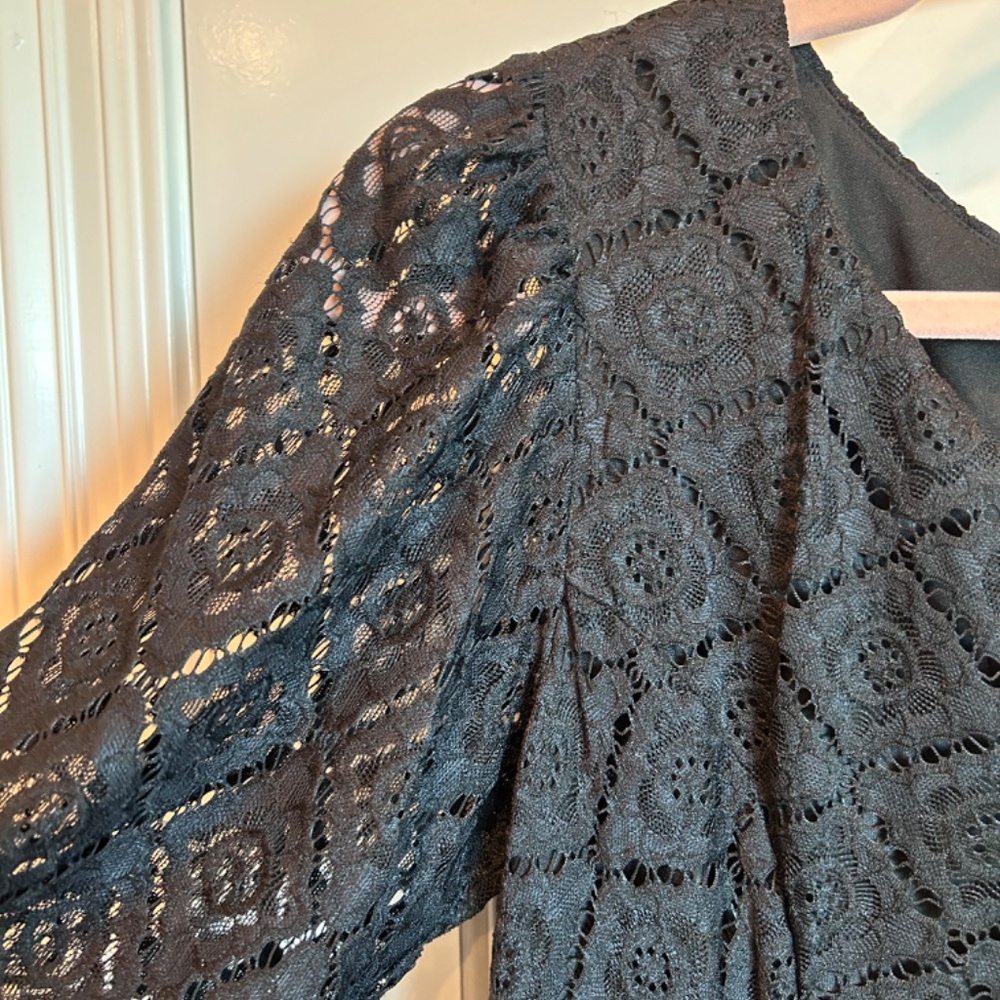 Black crochet Rabbit Rabbit Rabbit dress - Picture 2 of 7